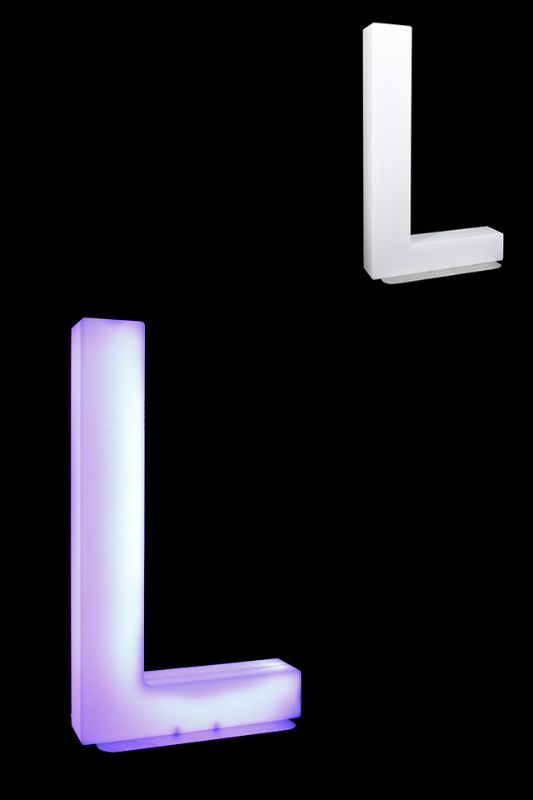 Giant LED Letter L - RGB Remote S/S Base - Assorted
