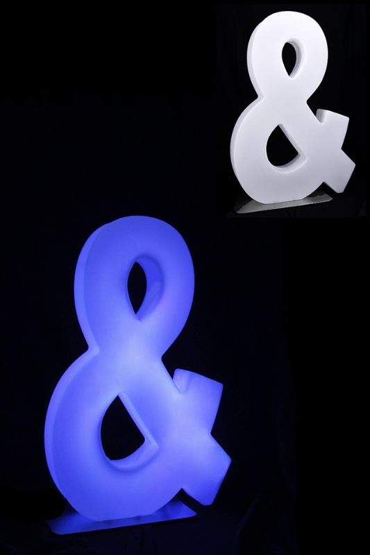 Giant LED Letter & - RGB Remote S/S Base - Assorted