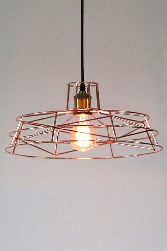 Wire Frame Pendant (Mod) - Rose Gold
