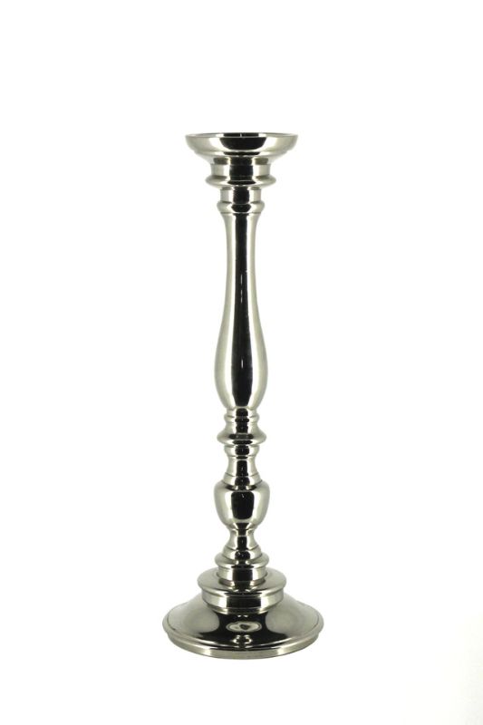 Nickel Plated Candle Stand - Silver