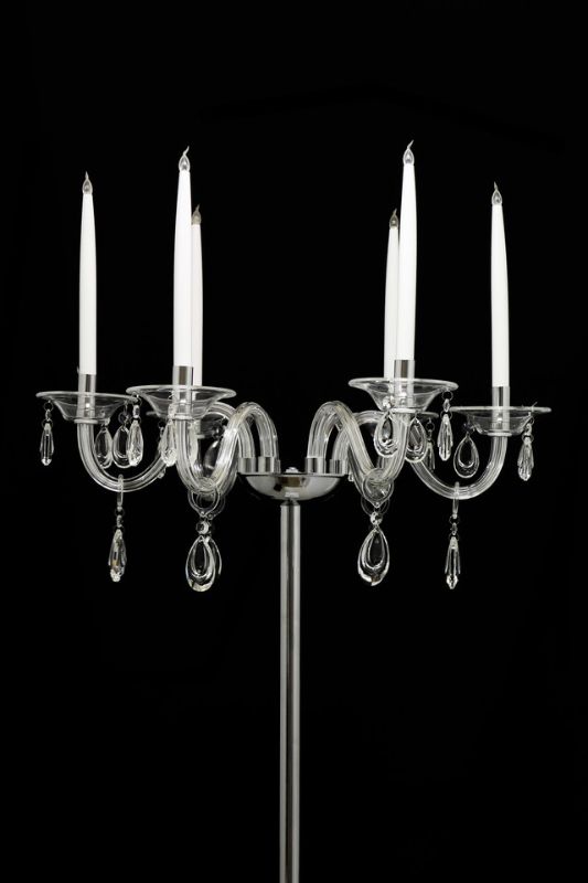 6 Arm Candelabra Head Only - Clear