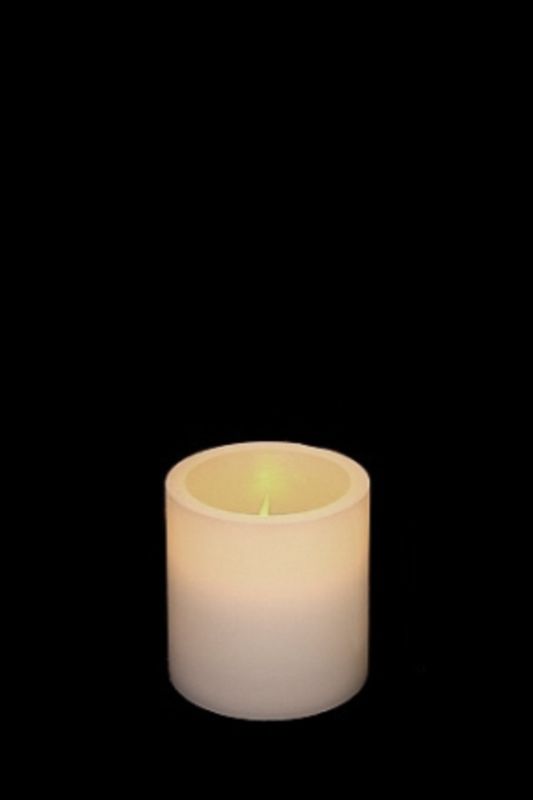 Real Wax LED Candle (req. 3 x AAA batteries) - White - Set of 6