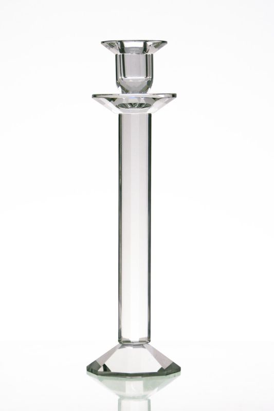 K9 Crystal Quality Round Candle Stick - Clear