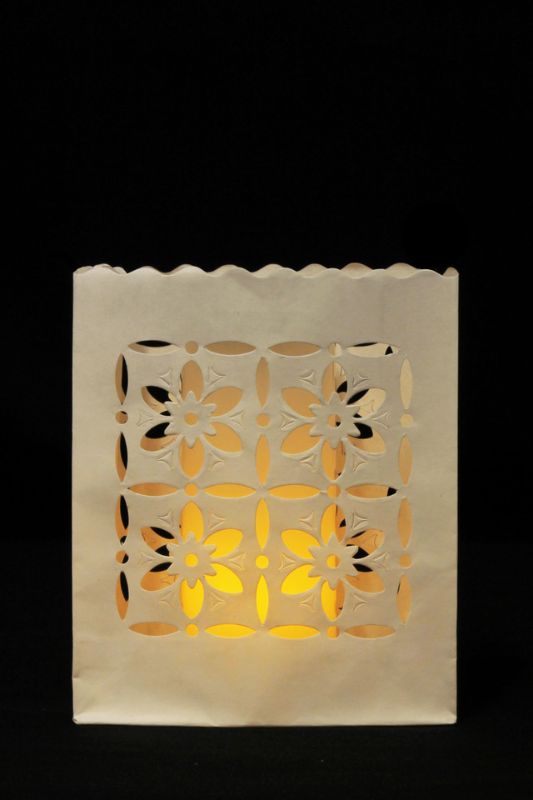 Paper Candle Bag 50pcs (Fire Retardant) - White