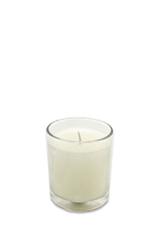 Small Plain Glass Votive Candle - Clear - Set of 12
