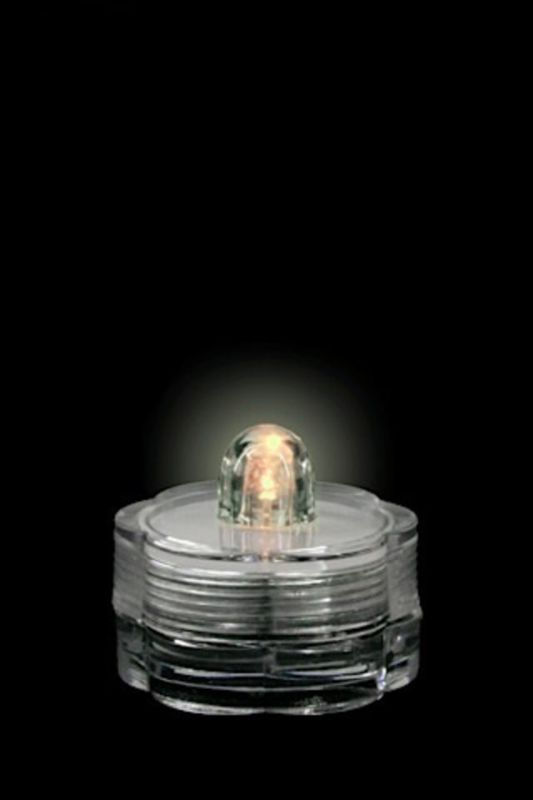 Warm White Submersible LED Tealight (2 x CR2032 required) - White - Set of 24