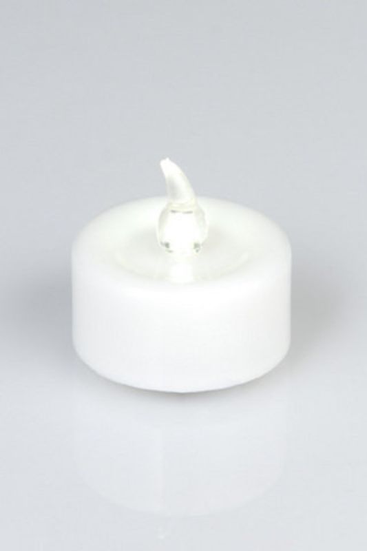 LED T/light 'Flicker' Warm White ( x cr2032 Required) - White - Set of 20