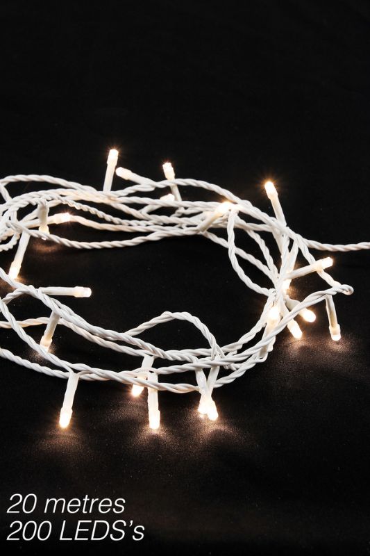 200 LED String - Warm White - White