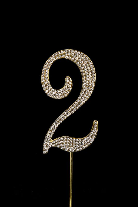 Diamante Cake Number 2 - Gold