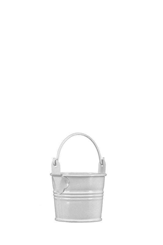 Gloss T-Light Bucket - White - Set of 12