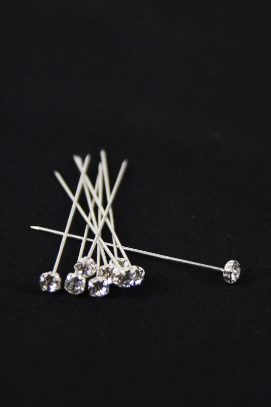 Diamante Pin (20pcs) - Silver