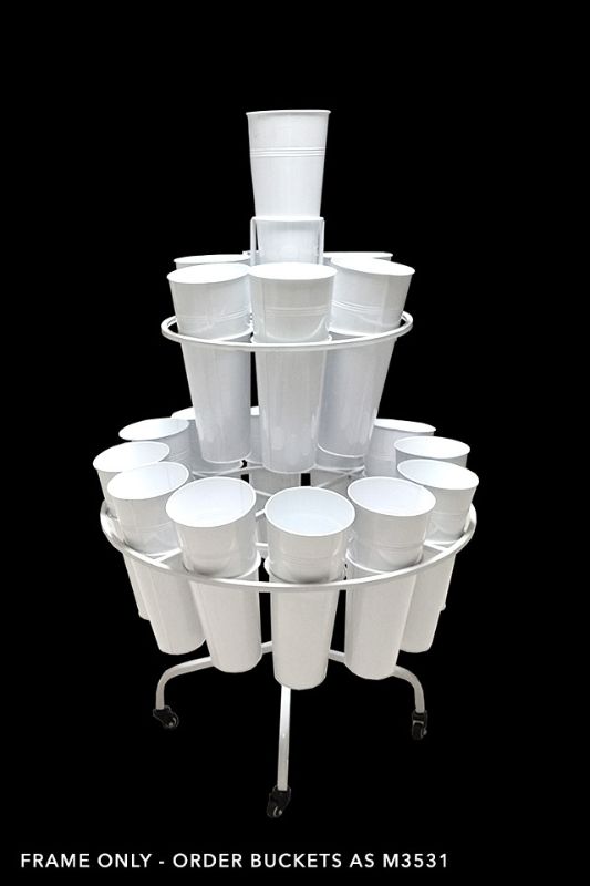 19 Vase Centre Flower Stand - White