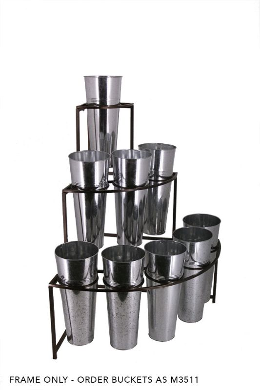 9 Vase Flower Stand Corner - Bronze