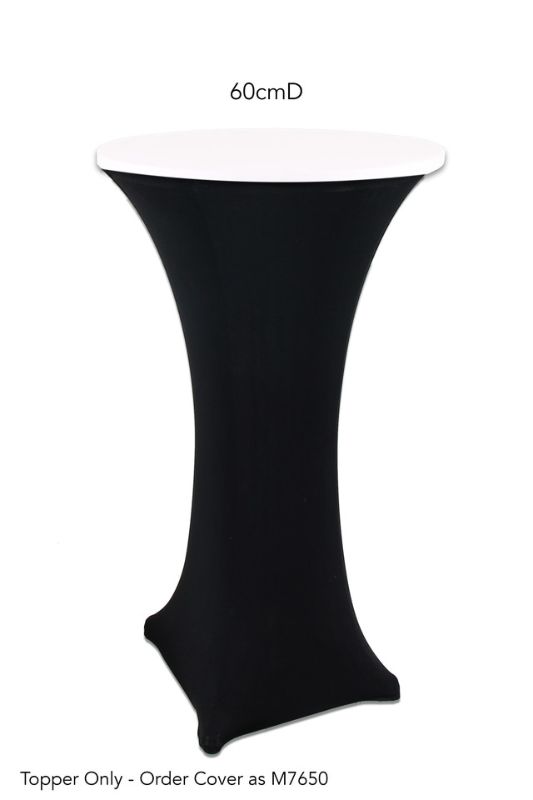 Fitted Table 'Topper' Poly/Lycra - White - Set of 10