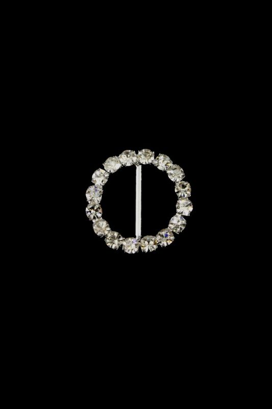 Decorative - Mini Round Buckle - Silver - Set of 50