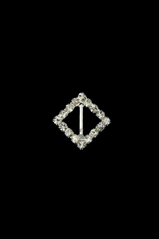 Decorative - Micro Diamond Buckle - Silver - Set of 40