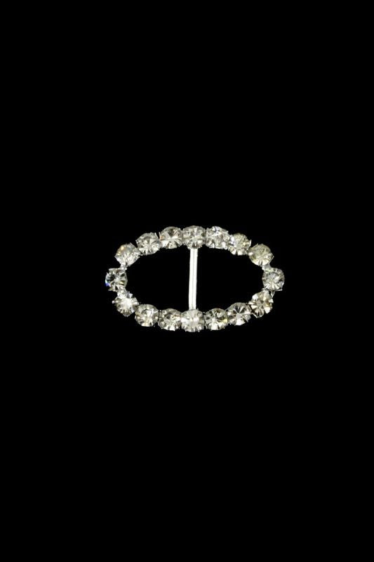Decorative - Micro Oval Buckle - Silver - Set of 40