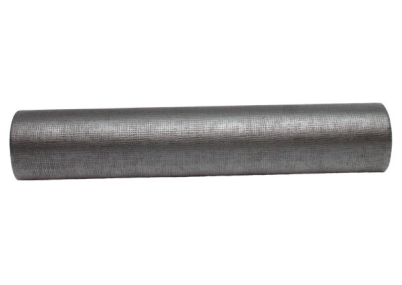 Black Linen Patterned Vilene Roll, 50cm x 20m, ideal for sewing, quilting, and crafting with a sophisticated design.