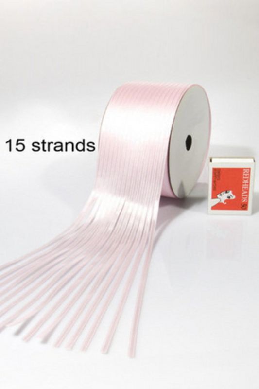 Ribbon - 15 Strand x 3mm Satin Ribbon - White - Set of 2