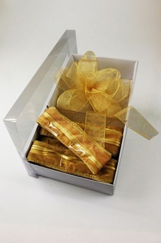 Ribbon - Pull Bow Gold Edge Display - Old Gold