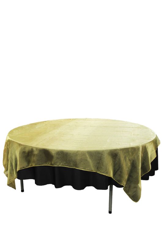 Snow Organza Table Overlay - Chocolate - Set of 10