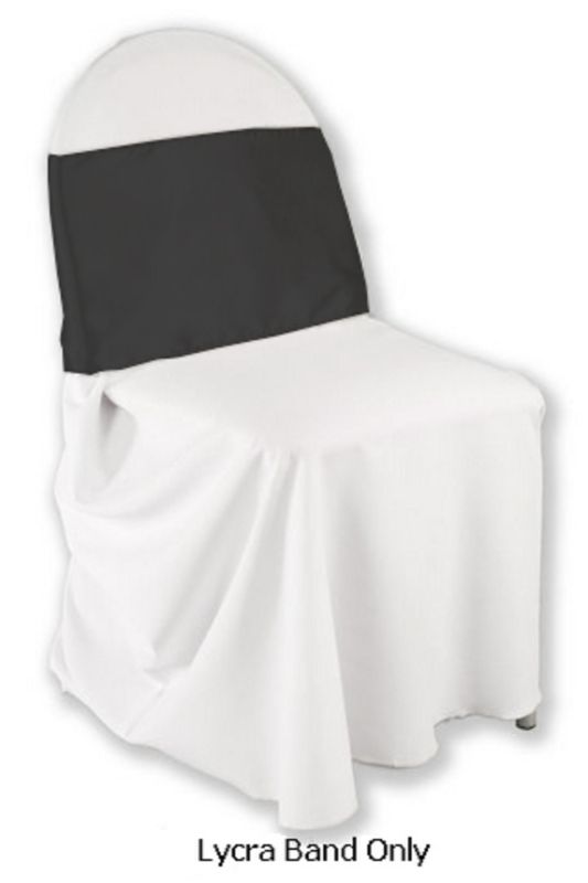 Lycra Chair Band - White - Set of 10