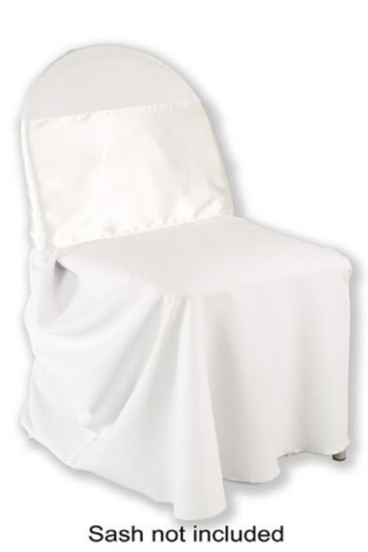 Bag Chair Cover Plain Polyester - Black - Set of 10