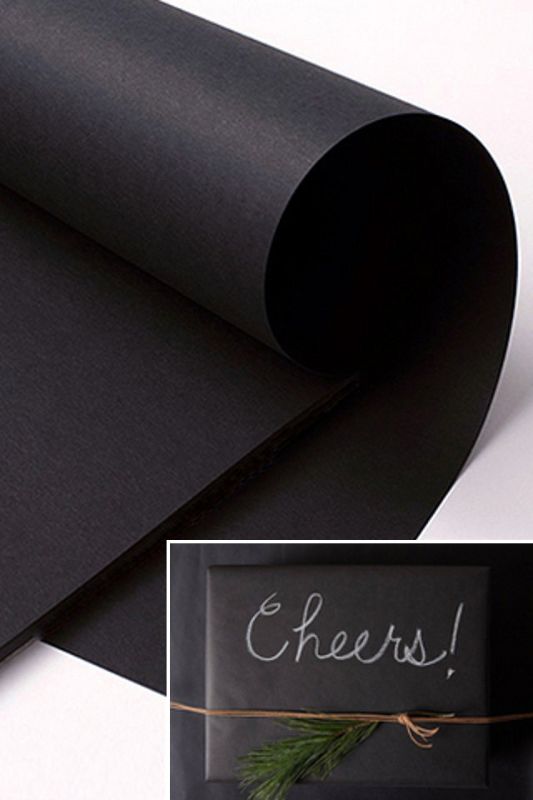 Decorative Wrap - Chalkboard Paper (100 Sheets) - Black