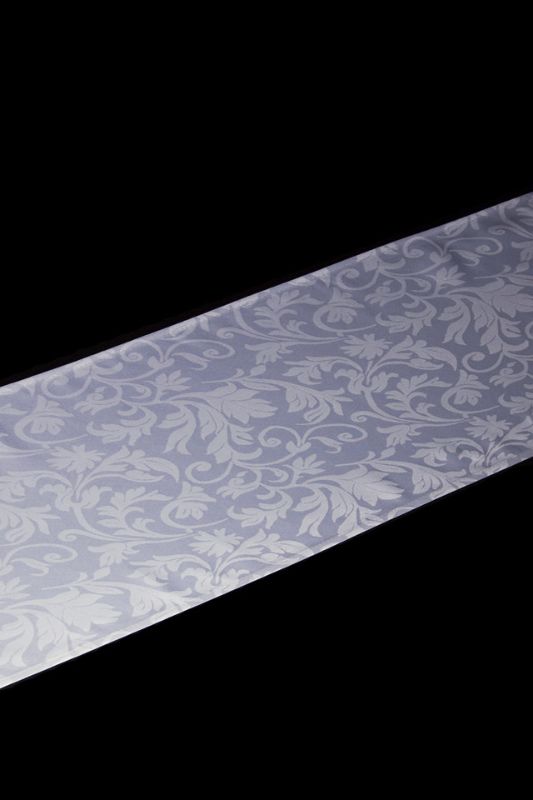 Scroll Jacquard Polyester Table Runner - Champagne - Set of 10