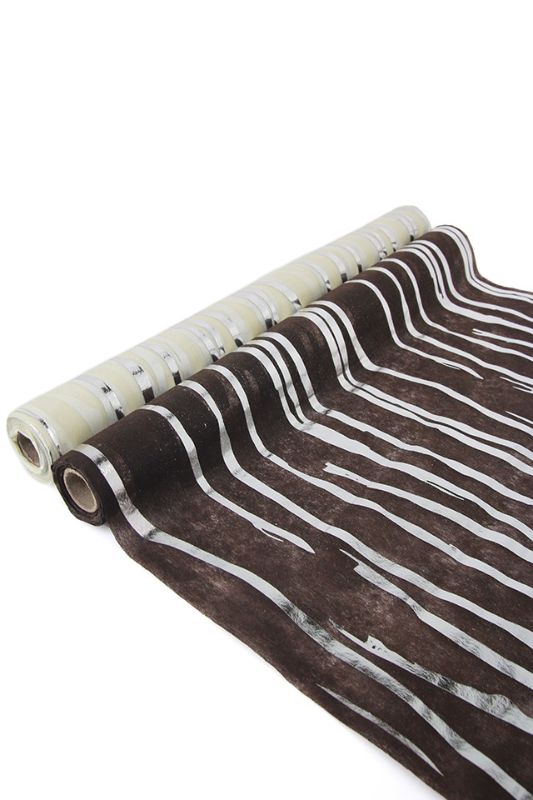 Decorative Wrap - Silver Branch Non Woven - Chocolate