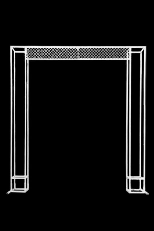 Event Backdrop - Lattice Arbour Frame - White