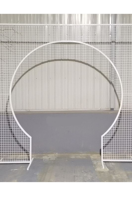 Event Backdrop - Round Cut-Out Frame - White