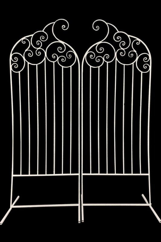 Event Backdrop - French Door Panel - White - Set of 2