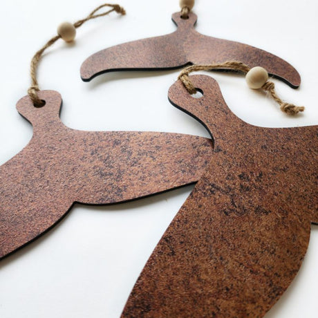 Stunning Wall Art Tohora Tail Set with rusted copper pattern, crafted from durable ACM, ideal for modern home decor.