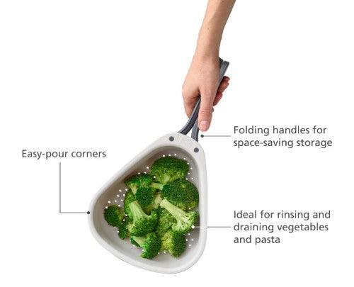Droplet Compact Colander with folding handles - Joseph Joseph