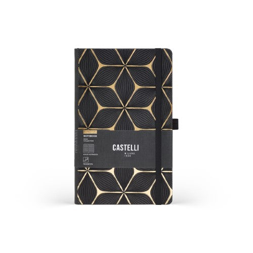 Castelli Notebook Gold Pkt Ruled Flower