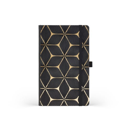 Castelli Notebook Gold Mid Ruled Flower