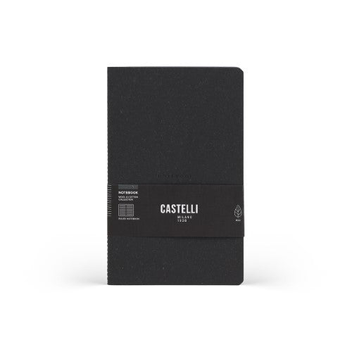 Castelli Quaderno Stitched Wool&Cotton Mid Ruled Black