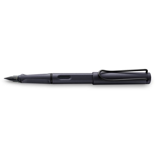 Lamy Safari Fountain Pen Steel Black Medium (0E2)