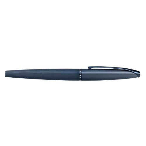 Cross ATX Etched Diamond Pattern Brushed Chrome Fine Nib Fountain Pen