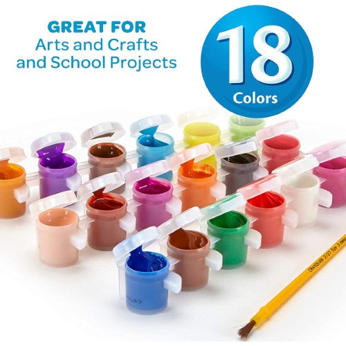 Crayola Washable Kids Poster Paints With Brush 18Pk