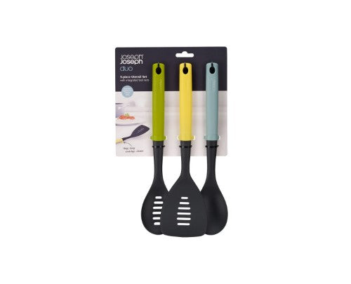 3-piece Utensil Set with integrated tool rests - Joseph Joseph Duo