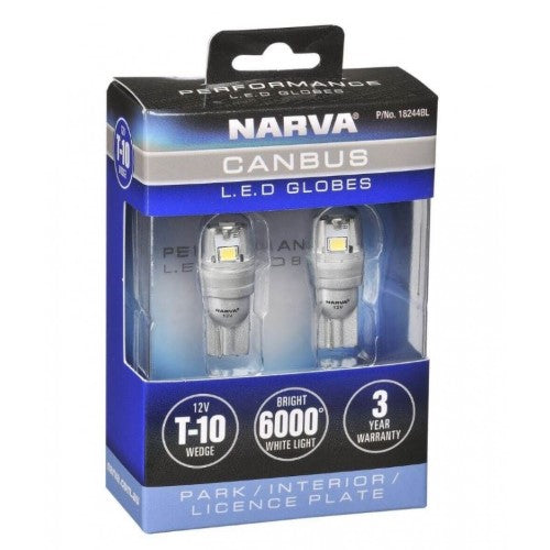 12V T10 LED WEDGE GLOBE CANBUS