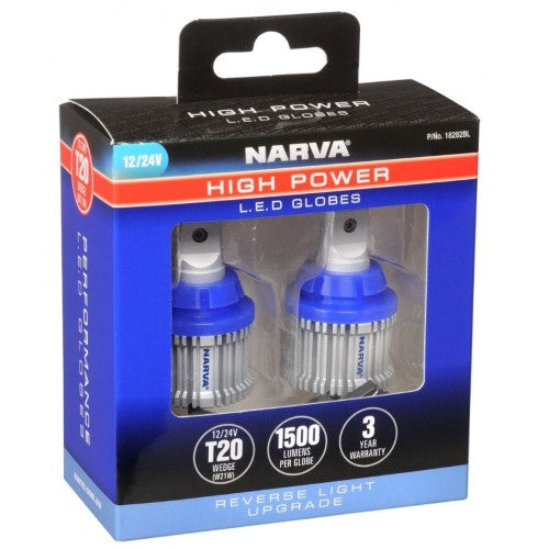 12/24V T20 HP REV LED GLOBES 2 PACK