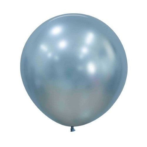 Sempertex 60cm Silk Arctic Blue Latex Balloons 839- 3 Pack - Pack of 3