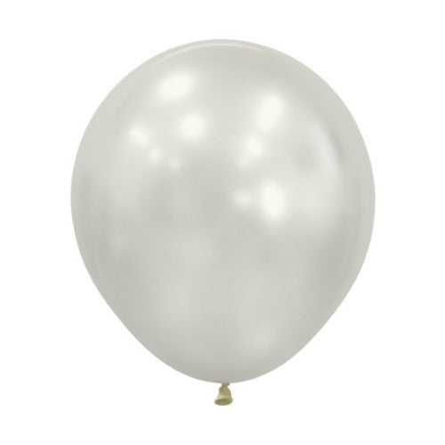 Sempertex 45cm Silk Oyster White Latex Balloons 806- 6 Pack - Pack of 6
