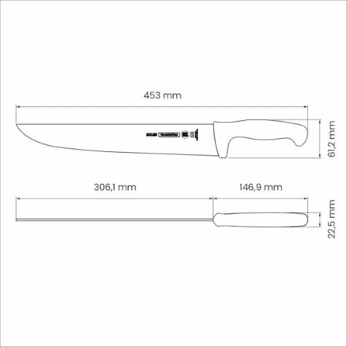 Professional Master Black Meat Knife 12", 31cm - Tramontina