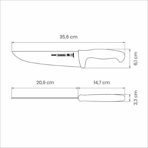 Professional Master Black Meat Knife 8", 21cm - Tramontina
