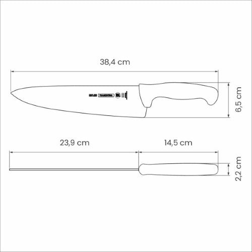 Professional Master Black Cooks Knife 10", 24cm - Tramontina