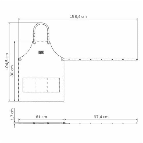 Churrasco Black Barbecue Apron - Tramontina